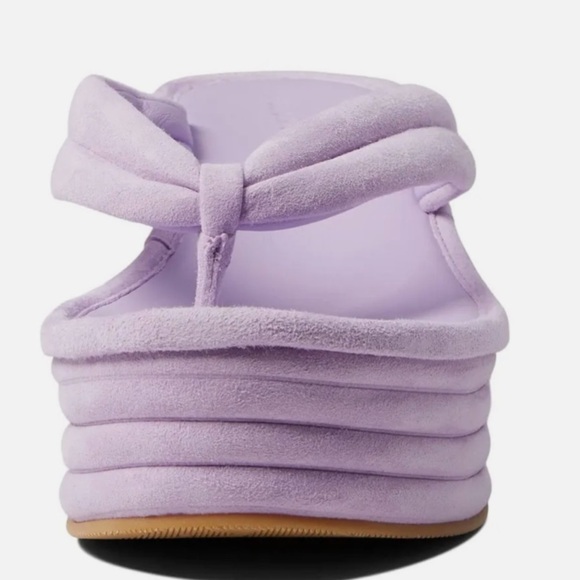Veronica Beard Geno Lavender Suede Platform Flip Flop Sandals Lavender W… - Picture 8 of 11